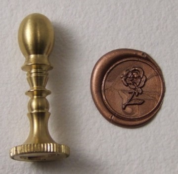 1120958 zegel messing roos