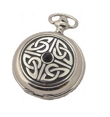 4 triag knot with stone mechanical pocket watch 4812 b