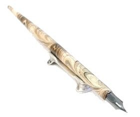 Kroontjespen marmer wit