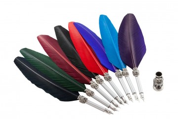 Piu35 kleine schrijfset uil met houder overzicht