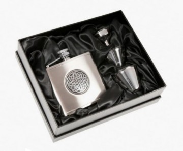 St81c hip flask neverending knot cadeauset met trechter en koetsiersmaatjes  in doos 1 3
