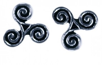 Triskel oorbel triple swirl
