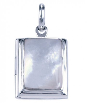 Vierkant medaillon zilver parelmoer 38344