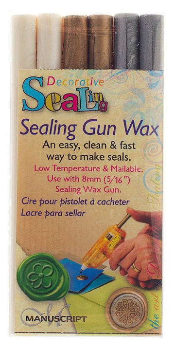 Zegelwas sealingwaxgun wit goud zilver