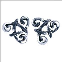 Zilveren oorstekers triskel 6x6 mm 8461